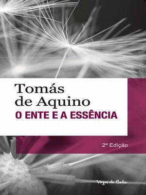 cover image of O ente e a essência